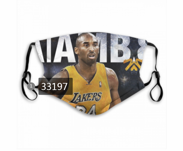 2021 NBA Los Angeles Lakers #24 kobe bryant 33197 Dust mask with filter->nba dust mask->Sports Accessory